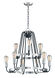 Haven 9 Light 27 inch Black/Satin Nickel Multi-Tier Chandelier Ceiling Light
