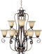 Fremont 9 Light 34 inch Platinum Dusk Multi-Tier Chandelier Ceiling Light