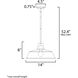 Pier M 1 Light 14 inch Weathered Zinc Outdoor Pendant, X-Large