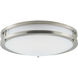 Linear LED 16 inch Satin Nickel Flush Mount Ceiling Light