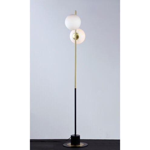Vesper 69 inch 60.00 watt Satin Brass/Black Floor Lamp Portable Light