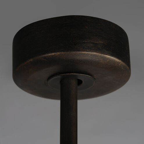 Tulum 29 inch Dark Bronze Fandelight in Natural Rattan