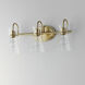 Ava 3 Light 22 inch Natural Aged Brass Bath Vanity Light Wall Light