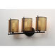 Caspian 3 Light 27 inch Oil Rubbed Bronze/Antique Brass Wall Sconce Wall Light