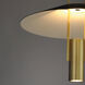 Tahoe LED 18 inch Black and Satin Brass Single Pendant Ceiling Light