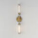 Regent LED 24 inch Light French Gray and Natural Aged Brass Bath Vanity Wall Light