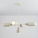 Pompeii 5 Light 36.5 inch Travertine and Oyster Chandelier Ceiling Light