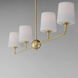 Bristol 4 Light 48 inch Satin Brass Linear Pendant Ceiling Light