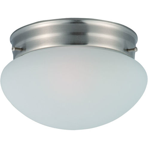 Essentials - 588x 1 Light 8 inch Satin Nickel Flush Mount Ceiling Light in Frosted
