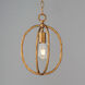 Martel 1 Light 10 inch Etruscan Gold Mini Pendant Ceiling Light