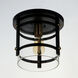 Capitol 1 Light 9.75 inch Black and Antique Brass Flush Mount Ceiling Light