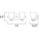 Conical 2 Light 13 inch Satin Nickel Bath Vanity Wall Light