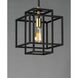 Liner 1 Light 9.75 inch Black and Satin Brass Single Pendant Ceiling Light