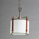 Sausalito 1 Light 11.5 inch Weathered Zinc and Brown Suede Single Pendant Ceiling Light