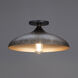 Fleur 1 Light 15.5 inch Black and Gold Flush Mount Ceiling Light