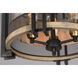 Boundry 3 Light 16.5 inch Black and Barn Wood and Antique Brass Flush Mount Ceiling Light
