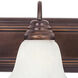 Essentials - 801x 4 Light 30 inch Oil Rubbed Bronze Bath Vanity Wall Light in Marble