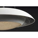 Iris LED 23.5 inch Silver Leaf and White Single Pendant Ceiling Light