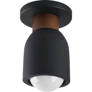 Pompeii 1 Light 4.75 inch Lava and Black Flush Mount Ceiling Light