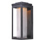 Salon LED LED 15 inch Black Outdoor Wall Sconce in Clear Ribbed