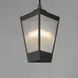 Triform 3 Light 14 inch Black and Antique Brass Outdoor Pendant