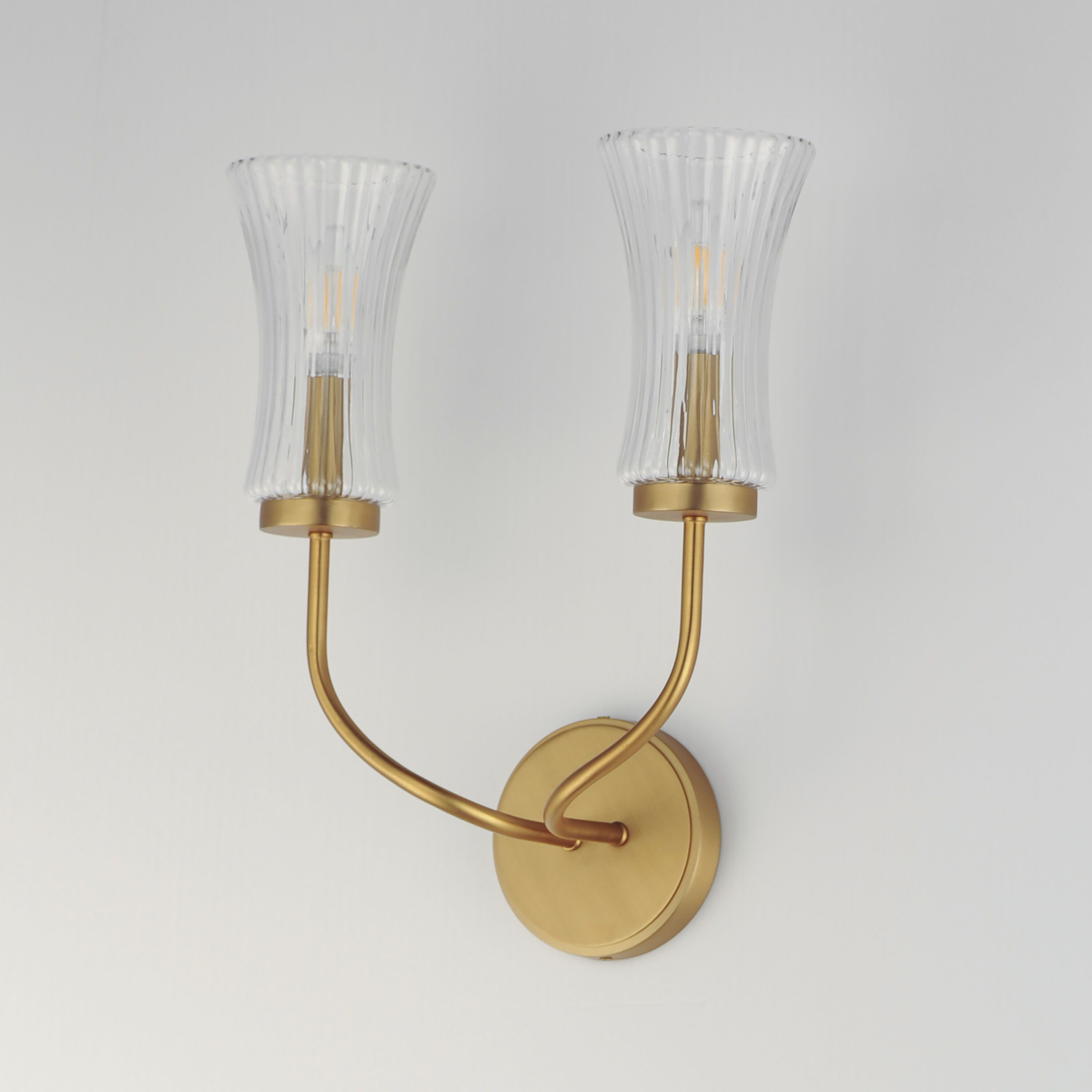 Camelot 2 Light 15 inch Natural Aged Brass Wall Sconce Wall Light