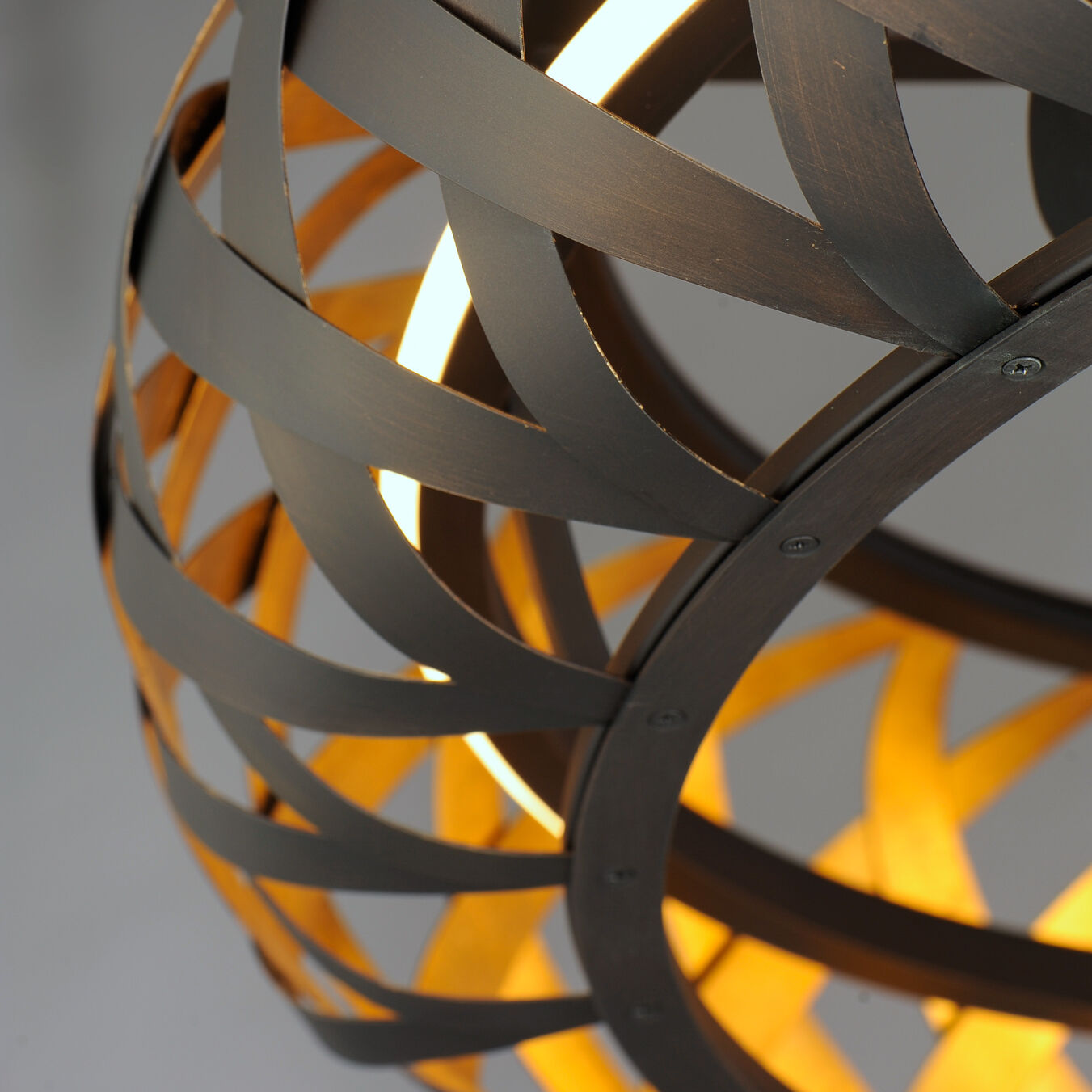 Weave 33 inch Bronze Gilt/Gold Fandelight