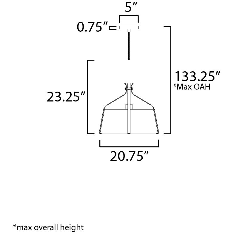 Bandera 3 Light 20.75 inch Dark Bronze Multi-Light Pendant Ceiling Light