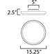 Float LED 15.25 inch White Flush Mount Ceiling Light