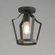 Arden 1 Light 9.5 inch Black Semi-Flush Mount Ceiling Light
