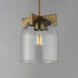 Scoop 1 Light 8 inch Natural Aged Brass Single Pendant Ceiling Light in Clear