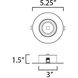 Slim Gimbal LED 5.25 inch White Flush Mount Ceiling Light