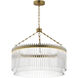 Jolie LED 24 inch Natural Aged Brass Single Pendant Ceiling Light