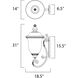Carriage House DC 3 Light 31 inch Oriental Bronze Outdoor Wall Mount