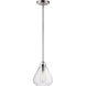 Dianne 1 Light 7.5 inch Satin Nickel Single Pendant Ceiling Light in Clear