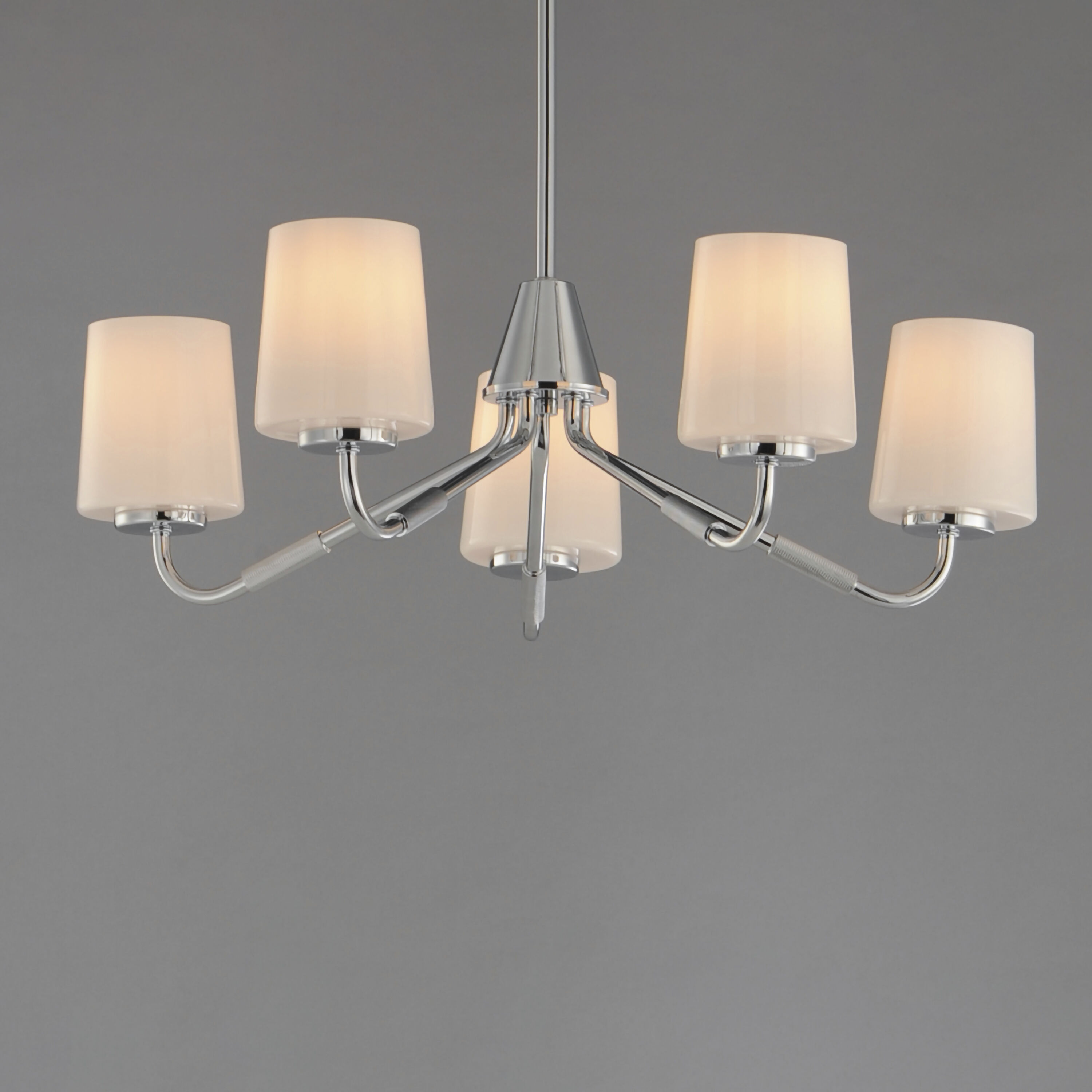 Durham 5 Light 26 inch Polished Chrome Single-Tier Chandelier Ceiling Light