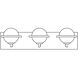 Revolve LED 20.25 inch Black and Gold Bath Vanity Wall Light