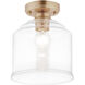 Acadia 1 Light 8.75 inch Heritage Semi-Flush Mount Ceiling Light