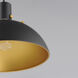 Dawn 1 Light 12 inch Antique Brass and Black Single Pendant Ceiling Light