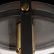Capitol 1 Light 10 inch Black/Antique Brass Flush Mount Ceiling Light