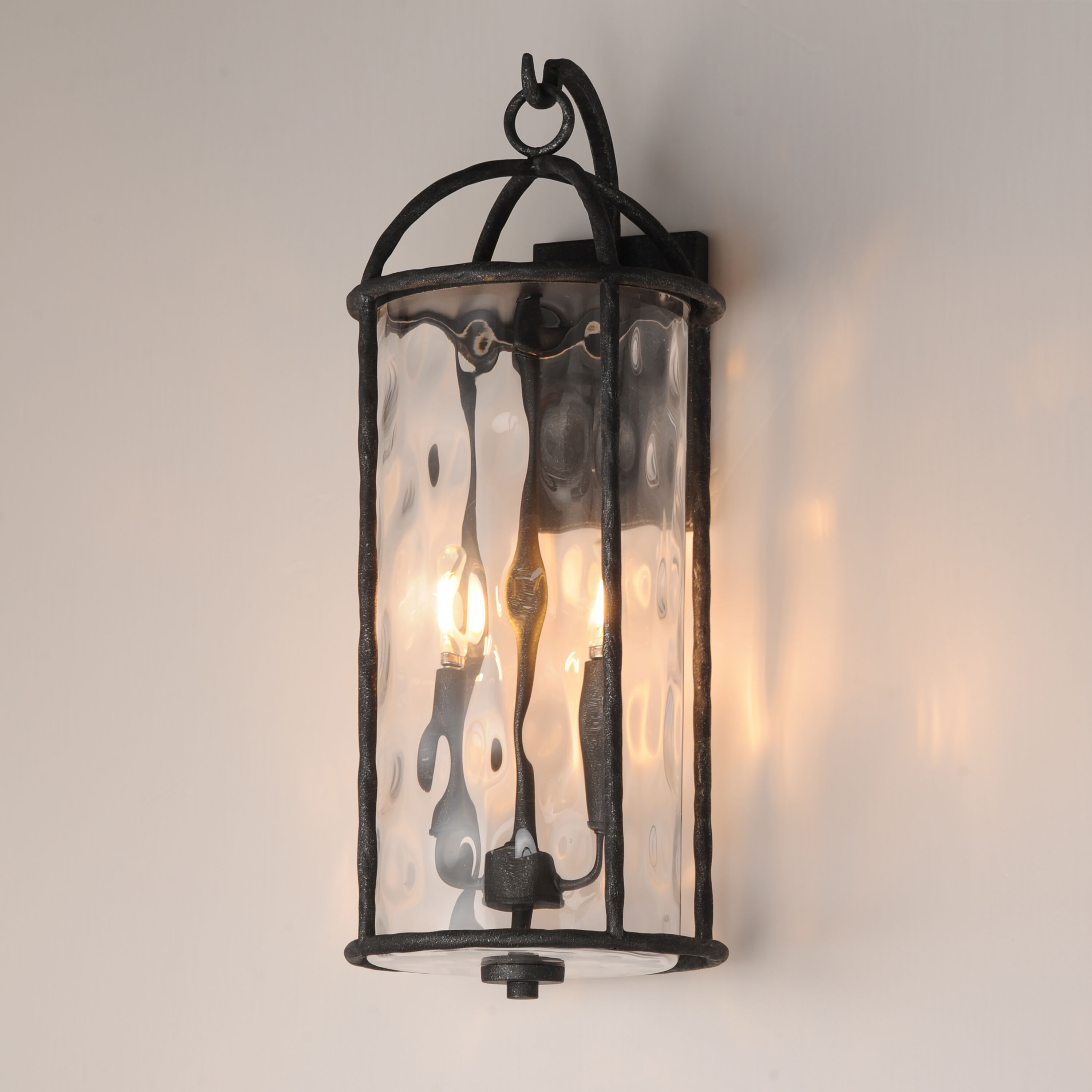 Del Mar 2 Light 24.25 inch Blacksmith Outdoor Wall Mount in Water
