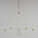 Charlton 5 Light 26 inch Weathered White and Gold Leaf Chandelier Ceiling Light
