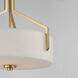 Dart 3 Light 16.75 inch Satin Brass Entry Foyer Pendant Ceiling Light