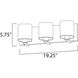 Wrap 3 Light 19.25 inch Satin Nickel Bath Vanity Wall Light