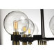 Bauhaus 6 Light 31.5 inch Bronze and Satin Brass Linear Pendant Ceiling Light