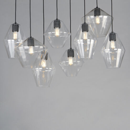 Geode 8 Light 17.5 inch Black Multi-Light Pendant Ceiling Light