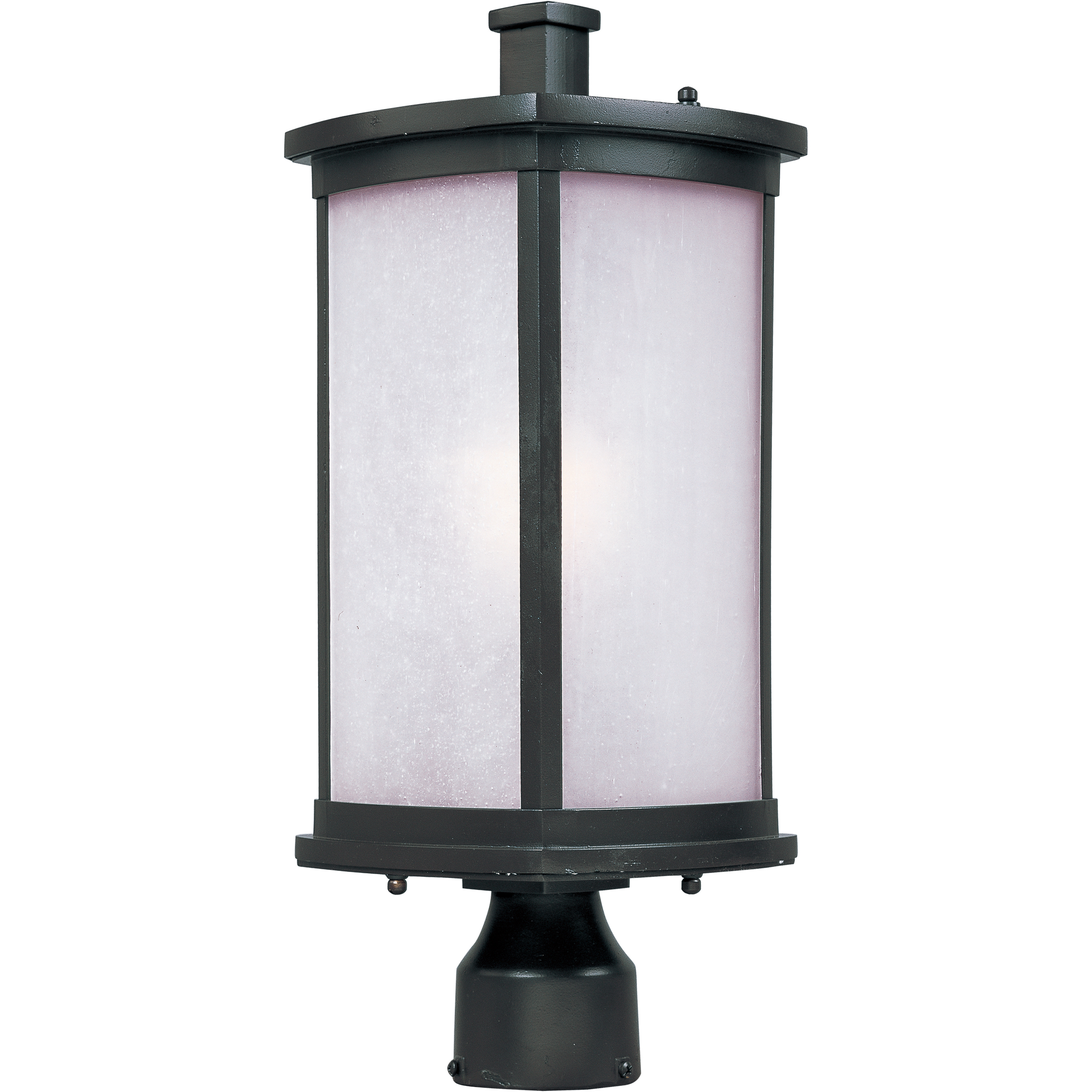 Terrace 1 Light 19.25 inch Bronze Outdoor Pole/Post Mount in Frosted Seedy
