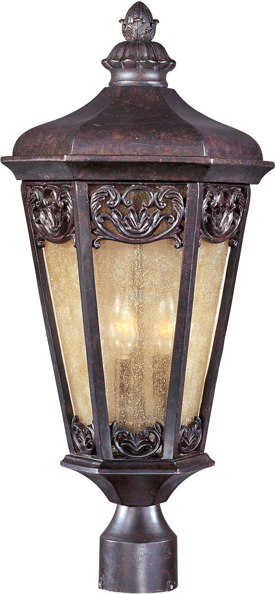 Lexington VX 3 Light 24.25 inch Colonial Umber Outdoor Pole/Post Lantern