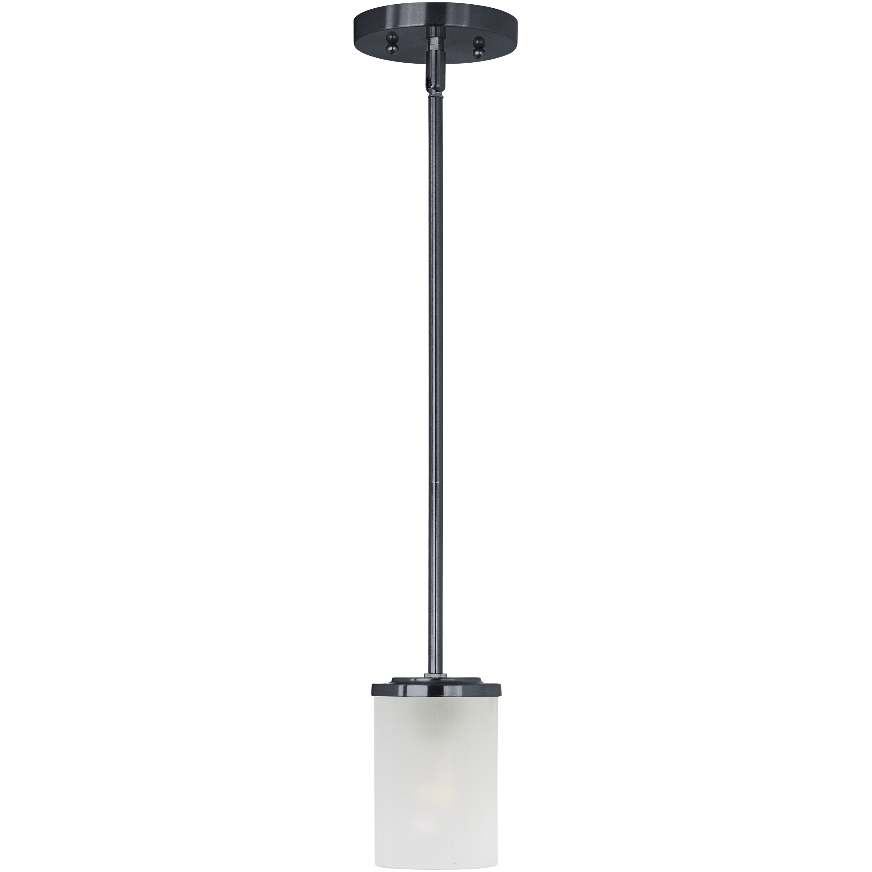 Corona 1 Light 5 inch Black Mini Pendant Ceiling Light in Frosted