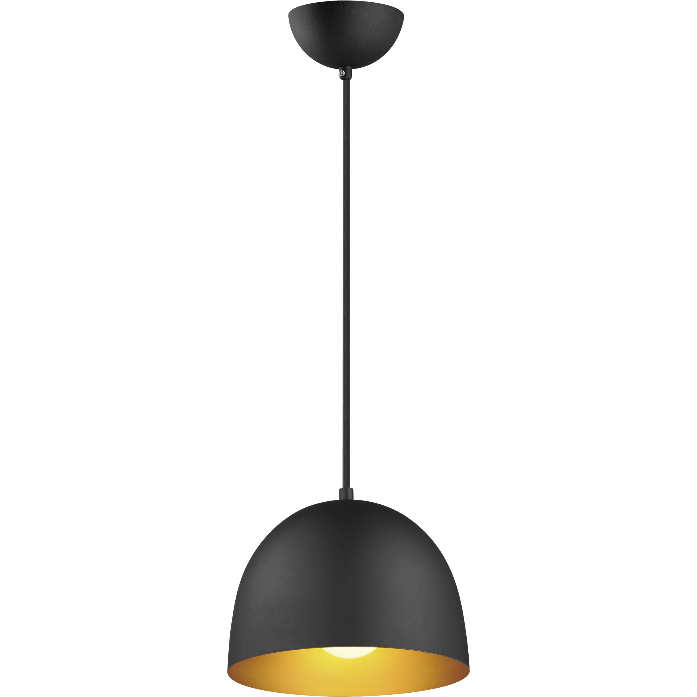 Tova 1 Light 9 inch Black and Gold Single Pendant Ceiling Light